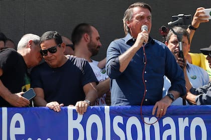 Bolsonaro les habló a sus seguidores en la concentración en Brasilia