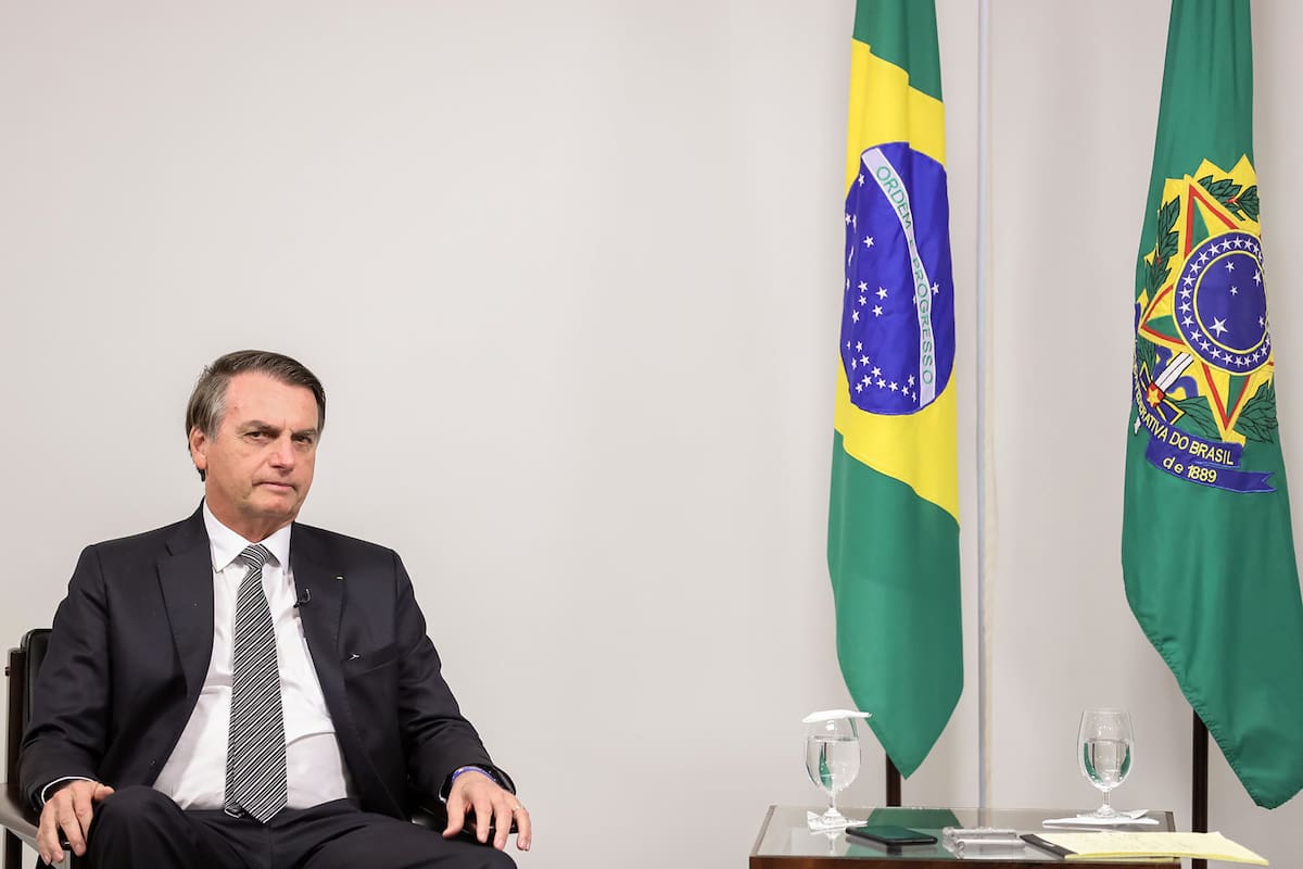Bolsonaro recibió a LA NACION en el Palacio del Planalto