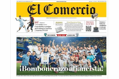 "Bombonerazo aliancista", tituló El Comercio, de Perú