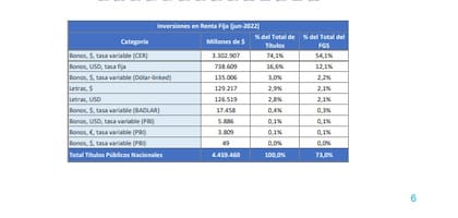 Bonos en dólares del FGS a junio de 2022