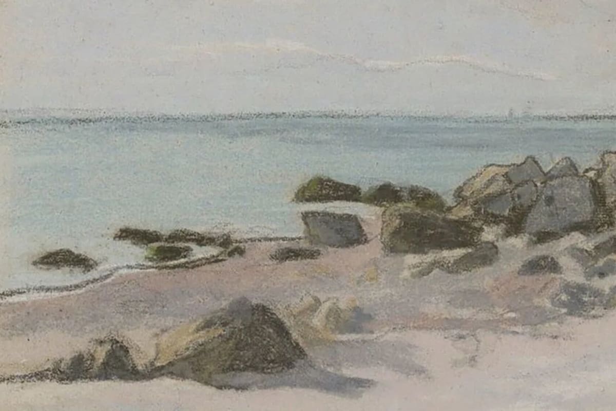 “Bord de Mer”, el cuadro al pastel de Claude Monet que fue robado por los nazis durante la Segunda Guerra Mundial y ahora fue devuelto a los descendientes de sus propietarios originales en Nueva Orleans (X/@lib_of_lands)