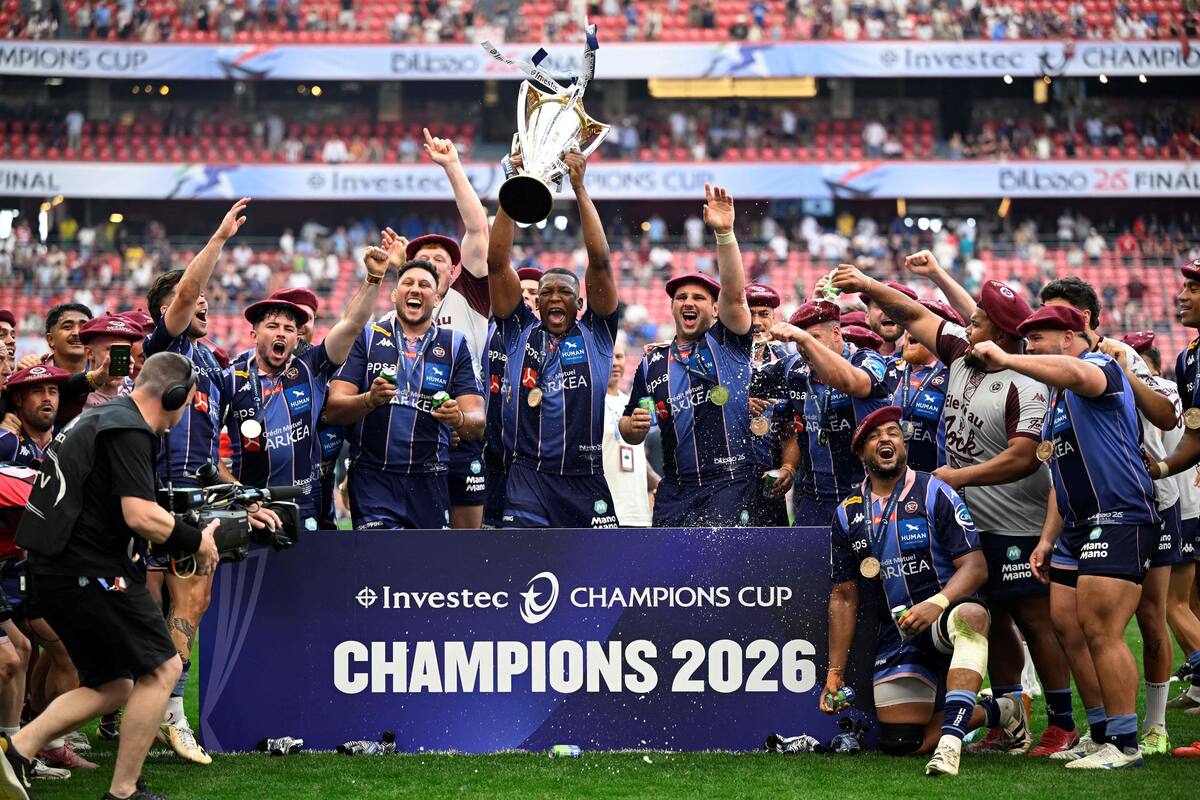 Bordeaux Bègles goza su mejor momento: goleó a Leinster en la final en Bilbao frente a una concurrencia récord para el San Mamés y retuvo la Champions Cup, el máximo trofeo de Europa.