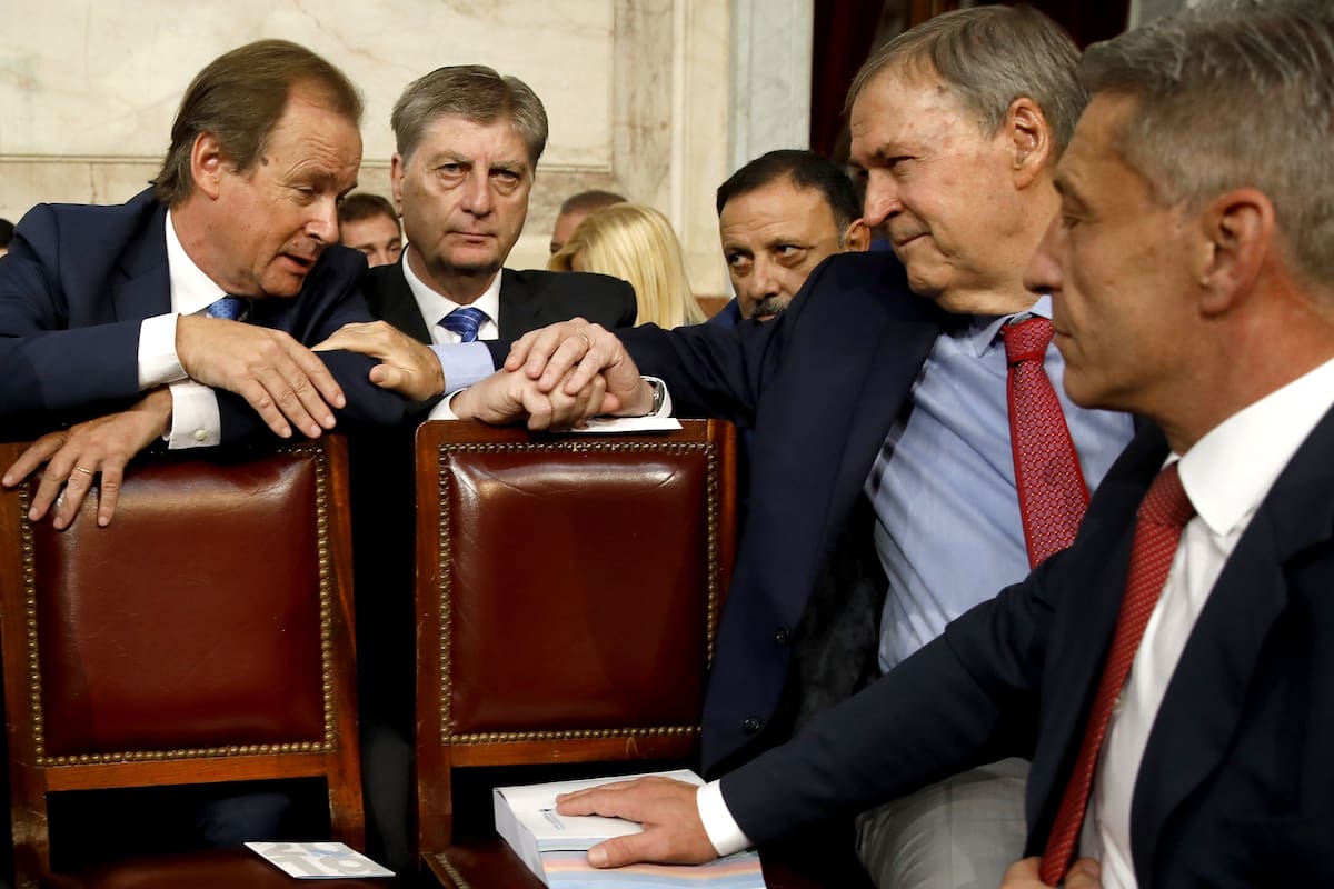 Bordet, Ziliotto, Quintela, Schiaretti y Arcioni, ayer, en el Congreso