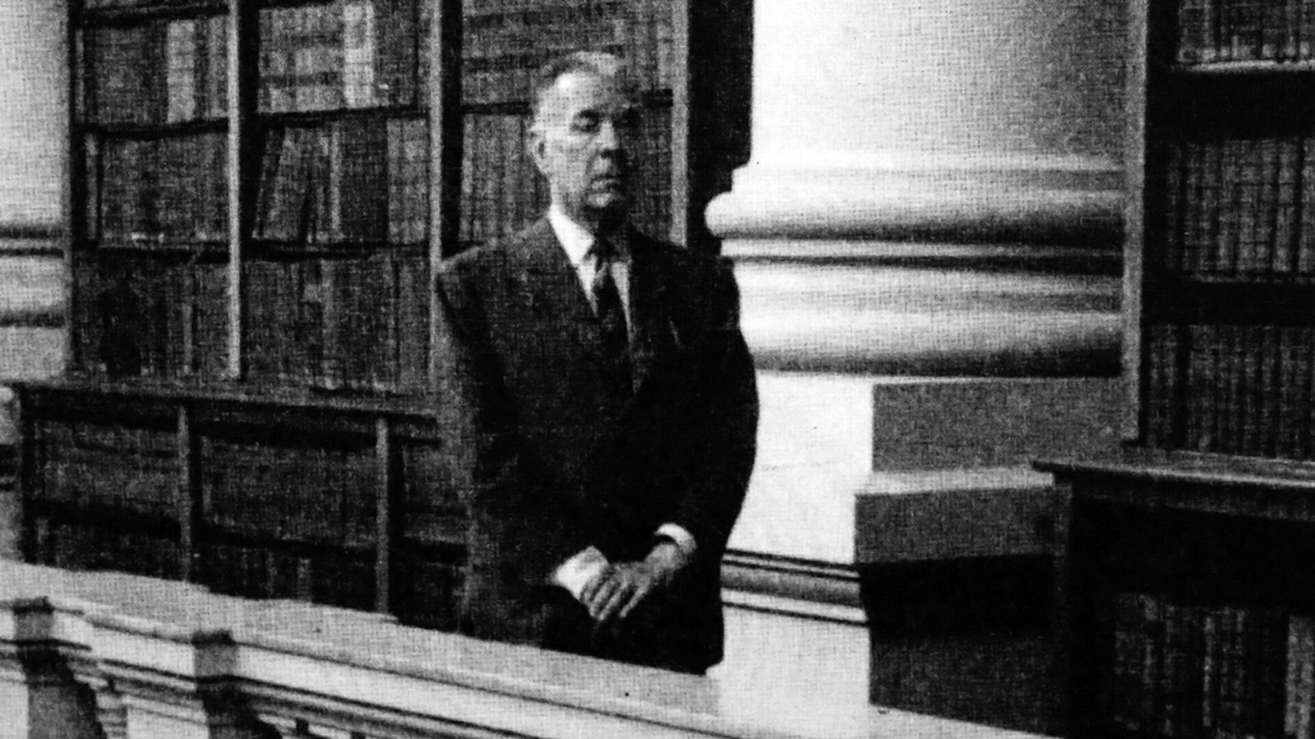Borges, en la Biblioteca Nacional de la calle México