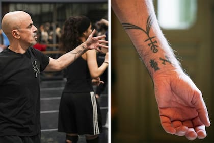 Borges en la piel: junto a otros dos tatuajes simbólicos, Montero lleva tatuado el Aleph, señal de su pasión el escritor y su obra