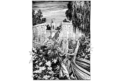 "Las ruinas circulares" por Enrique Alcatena.
