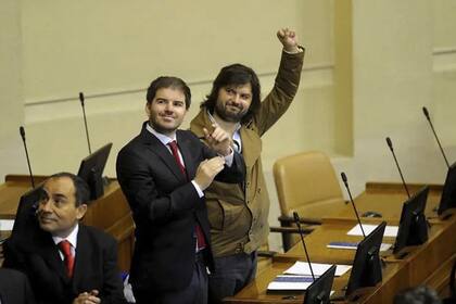 Boric, el día de su asunción como diputado