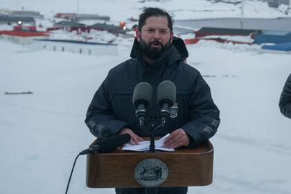 Boric en su anterior viaje a la Antártida