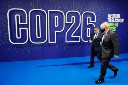 Boris Johnson en la COP26 que se realiza en Glasgow, Escocia