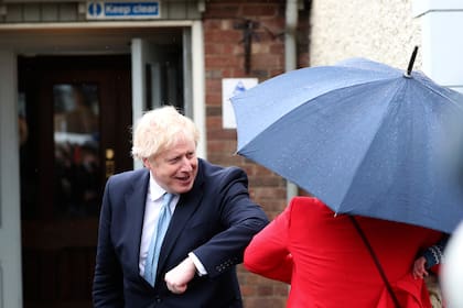 Boris Johnson fue este viernes a Hartlepool tras conocer el resultado electoral