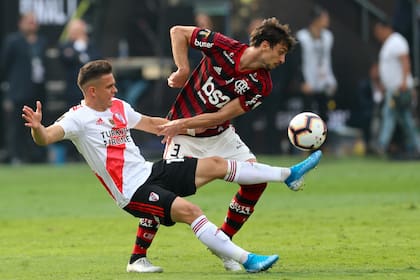 Borré, contra Flamengo. A pesar de la decepción en la final, el delantero tuvo un buen rendimiento