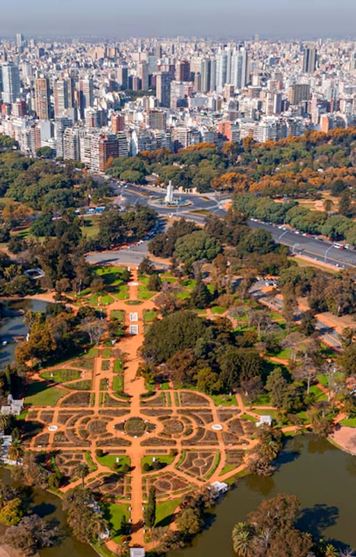 Vista aérea de Palermo, un barrio cuyo nombre se relaciona con uno de sus primeros propietarios