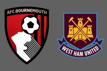 Bournemouth y West Ham United disputaron uno de los encuentros de la jornada del fútbol inglés