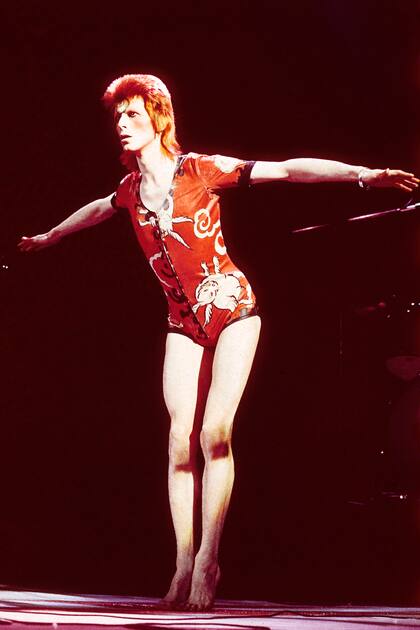 Bowie transformado en una leyenda, durante la gira de Ziggy Stardust
en los 70