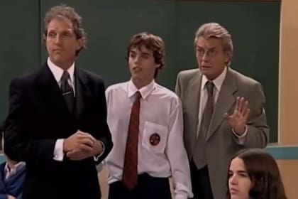 Boy Olmi, Benjamín Rojas y Arturo Bonín, en una escena de Rebelde Way