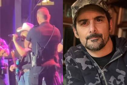 Brad Paisley dio un concierto en Bridgeport, Connecticut cuando un grupo de policías subió al escenario (Captura de video TikTok/@jefferydillsmusic)