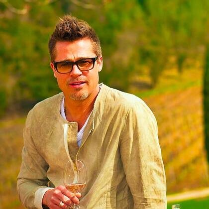 Brad Pitt en el El Château Miraval, un castillo y un viñedo ubicado en el pueblo de Correns