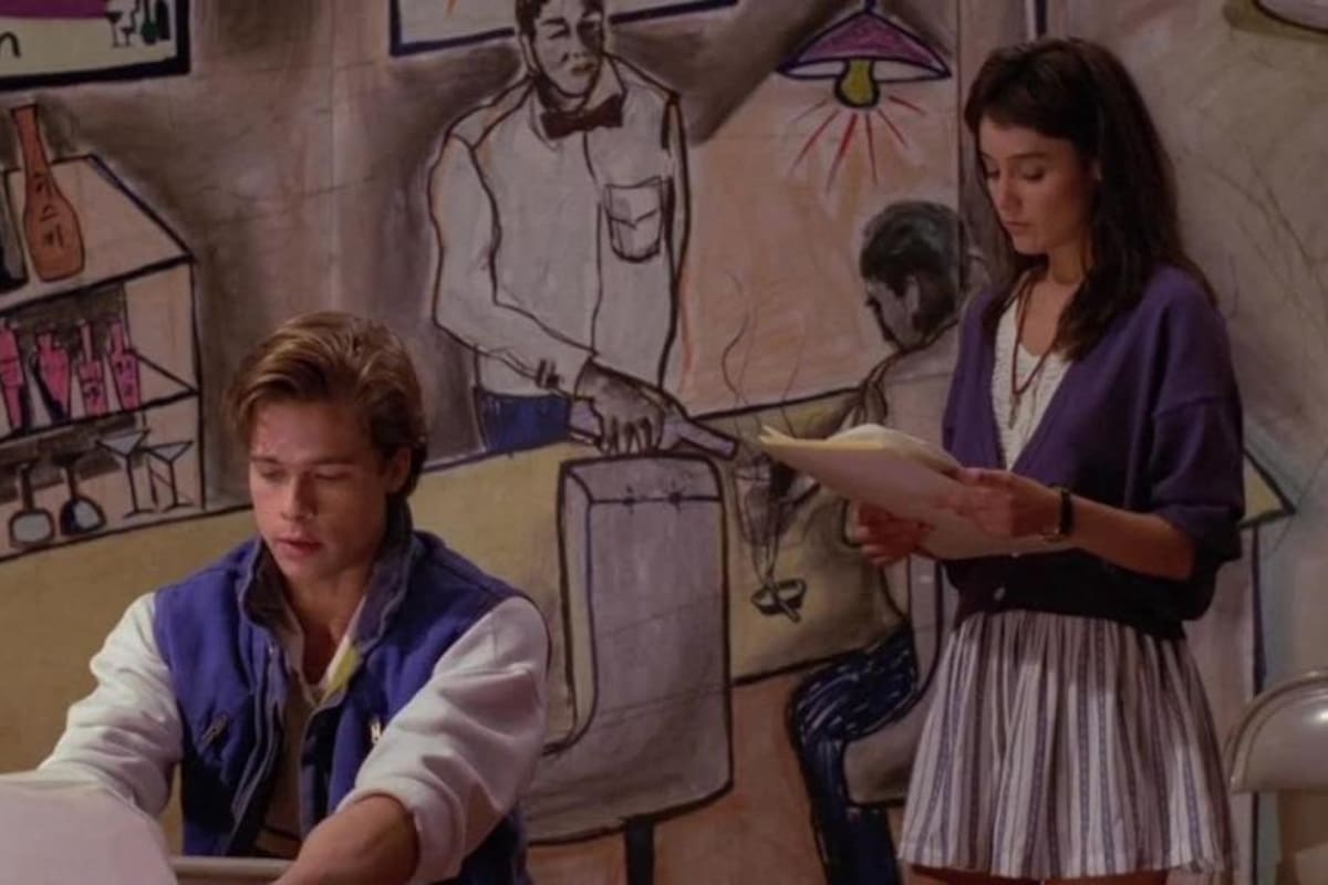 Brad Pitt y Jill cuando se enamoraron (Foto: captura Cutting Class)