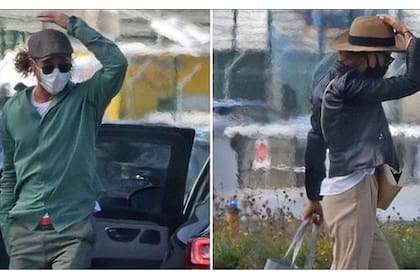 Brad Pitt y la modelo alemana Nicole Poturalski Crédito: TMZ / Captura.