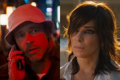 Brad Pitt y Sandra Bullock en Bullet Train, la próxima película del actor