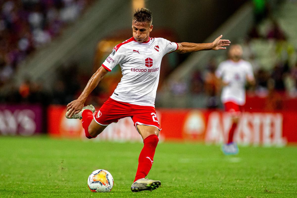 Braian Romero (Independiente), en el partido desquite ante Fortaleza como visitante