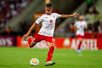 Braian Romero (Independiente), en el partido desquite ante Fortaleza como visitante