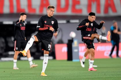 Braian Romero y el calentamiento previo en el clásico ante Racing