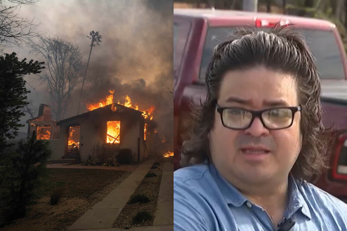 Brandon Castro perdió su casa en Altadena, California, por el incendio Eaton