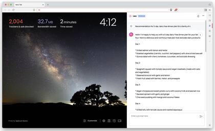 Brave es un navegador alternativo, y tiene su propio asistente de IA, llamado Leo