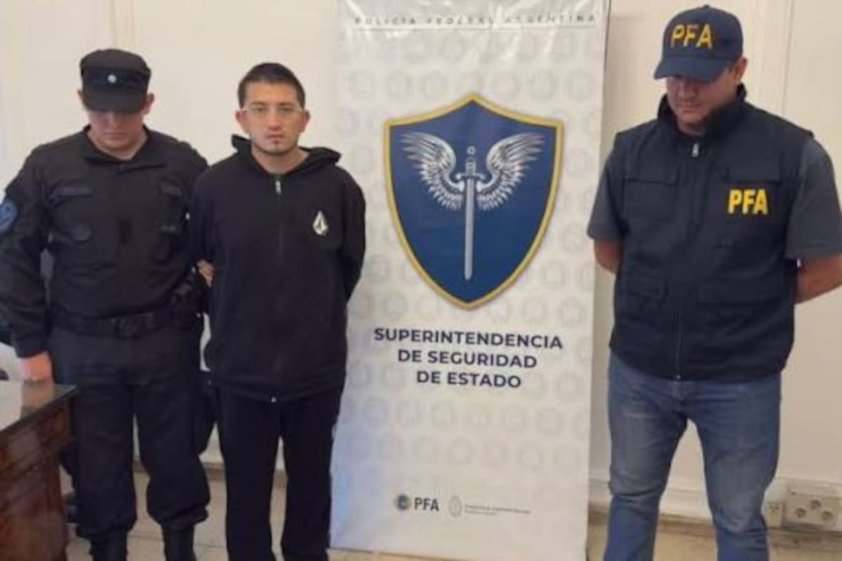 Brayan Ferney Cruz Castillo, el día de su detención en los tribunales penales de la calle Paraguay al 1500