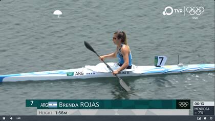 Brenda Rojas, en la largada