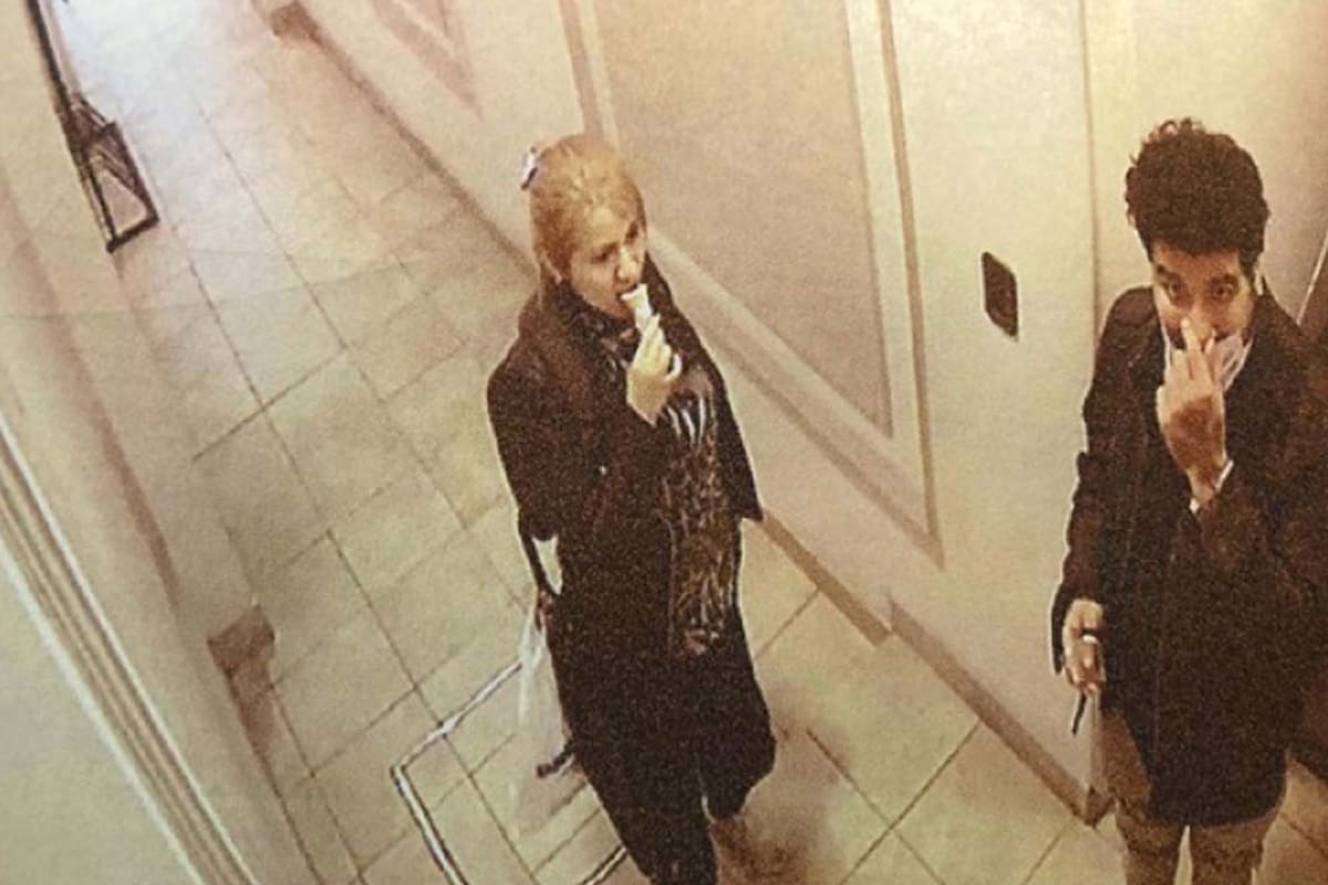 Brenda Uliarte y Fernando Sabag Montiel, juntos, horas antes del intento de asesinato a Cristina Kirchner, captados por una cámara de seguridad