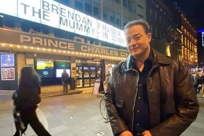 Brendan Fraser, momentos antes de sorprender a sus fanáticos en Londres