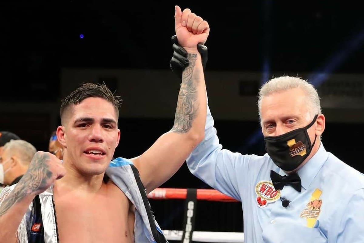 Brian Castaño en el moomento de la coronación: la Argentina tiene un nuevo campeón mundial.