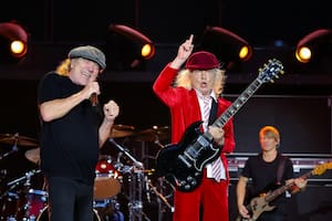 Brian Johnson y Angus Young; AC/DC empieza este lunes su serie de tres shows en River Plate