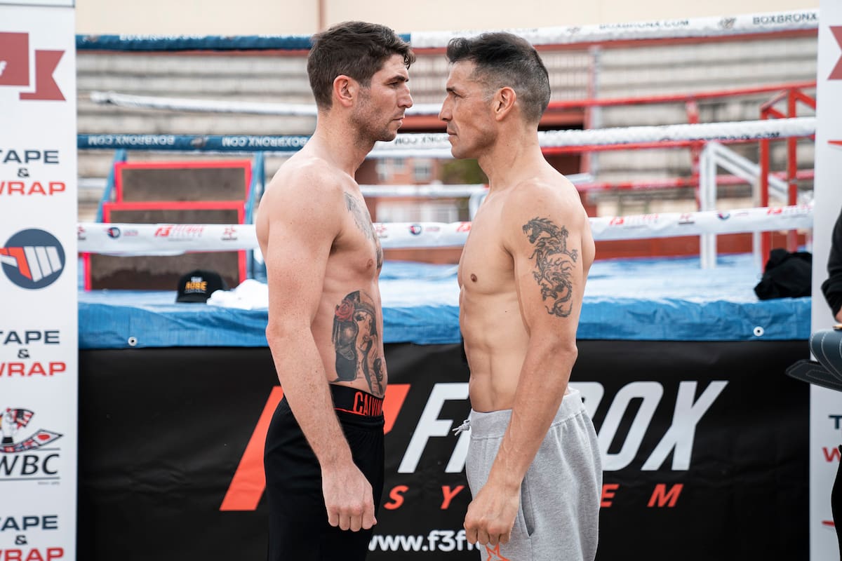 Brian Rose y Maravilla Martínez durante el pesaje