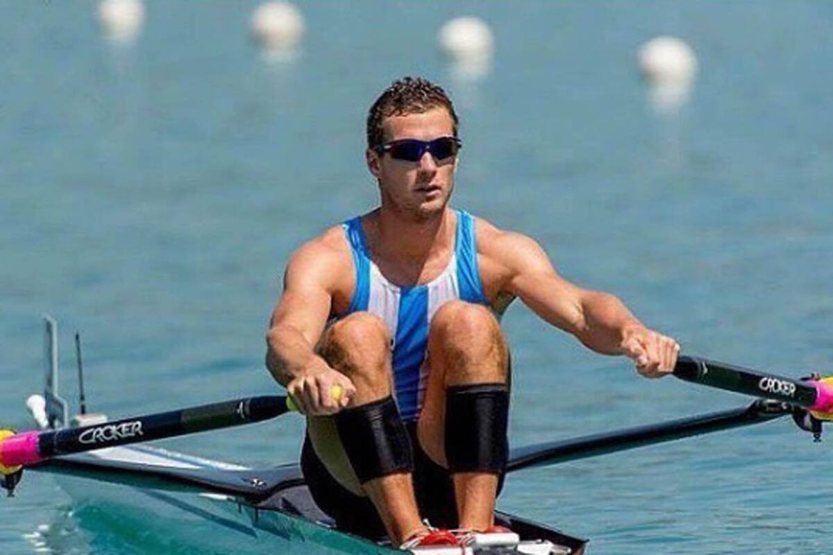 Brian Rosso, en un momento de frustración deportiva