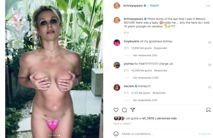 Britney Spears ha hecho varias publicaciones que han generado debates sobre su estabilidad mental.
