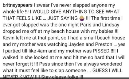 Britney Spears habla de la golpiza que le dieron al salir con Paris Hilton y Lindsay Lohan