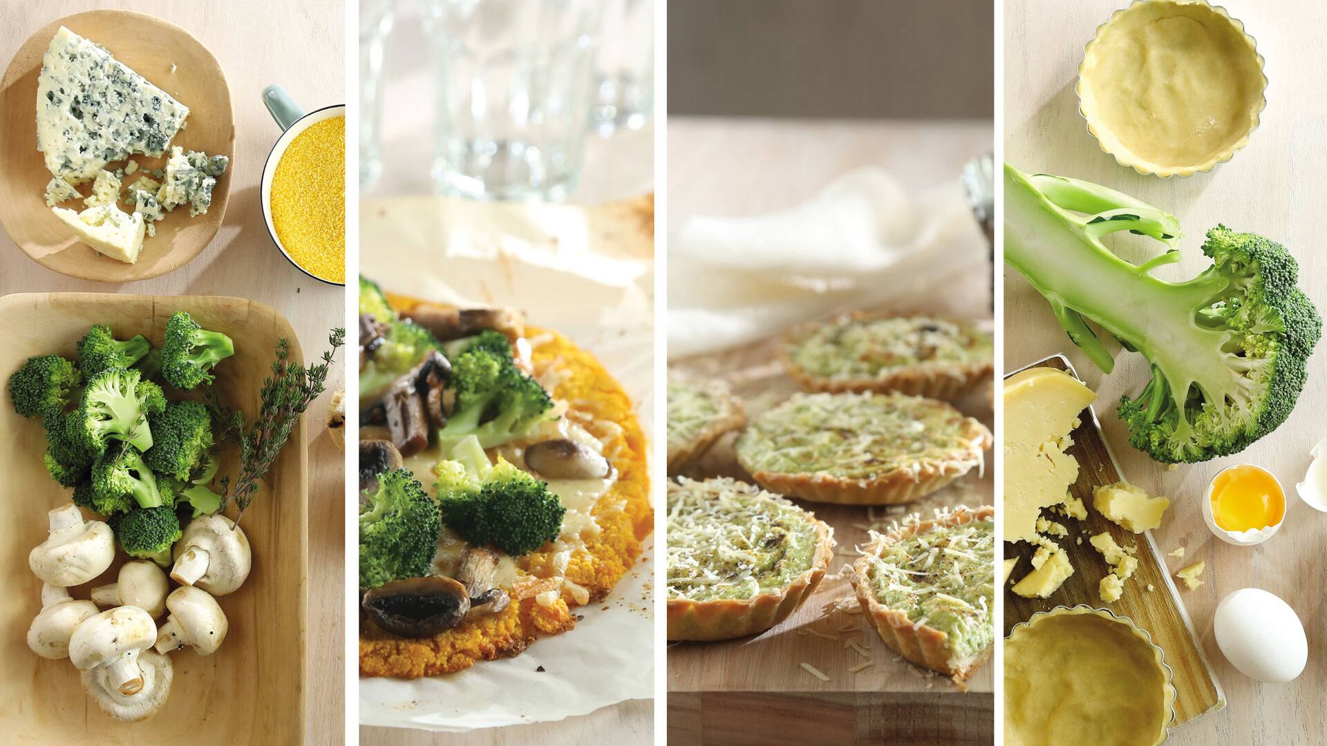 Tarteletas de brócoli.