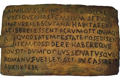 Se trata del "Bronce de Lascuta", una tablilla de bronce, de más de 2000 años, que fue hallada en Alcalá de los Gazules y que se exhibe en París