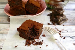 Brownies de porotos negros y avena veganos
