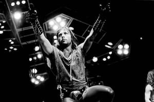 Bruce Dickinson, la voz y uno de los símbolos de Iron Maiden, en el Madison Square Garden de Nueva York, en 1983