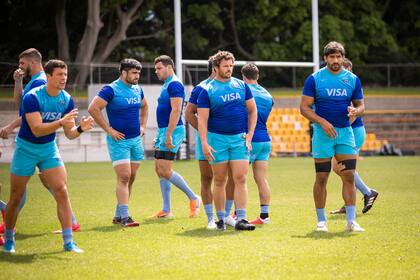 Bruni, Montoya y Delguy, en el último de los entrenamientos de los Pumas