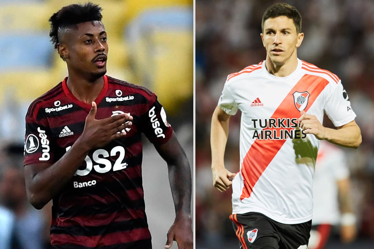 Bruno Henrique y Nacho Fernández, protagonistas de la final de la Copa Libertadores.