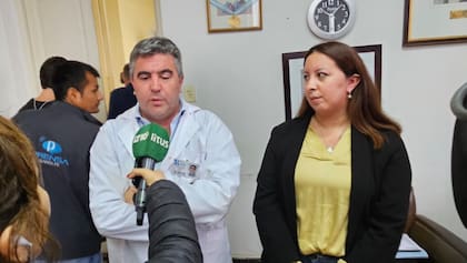 Bruno Moroni, director del Hospital Cullen, en conferencia de prensa