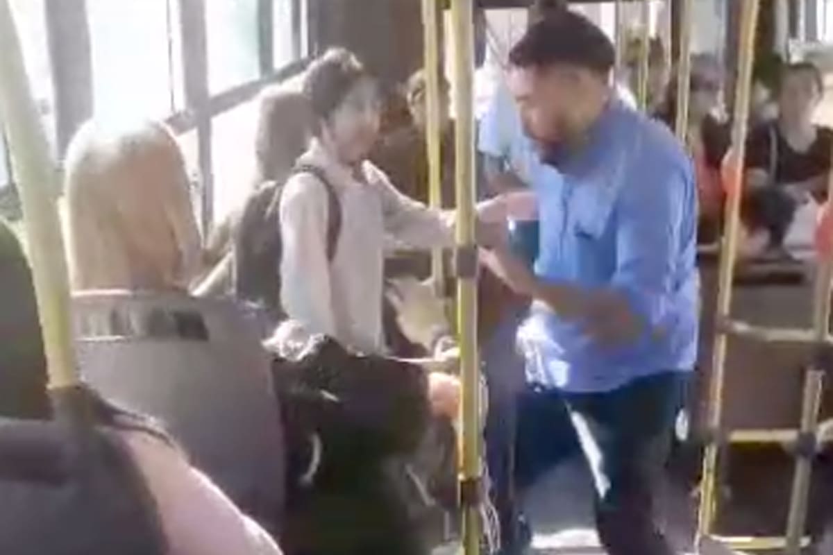 Brutal pelea en un colectivo de la línea 203