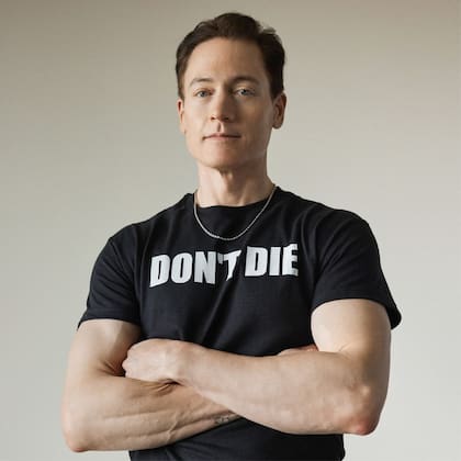 Bryan Johnson, empresario de 46 años, cuyo objetivo es superar los 100 años de vida. Foto/Instagram: @bryanjohnson_