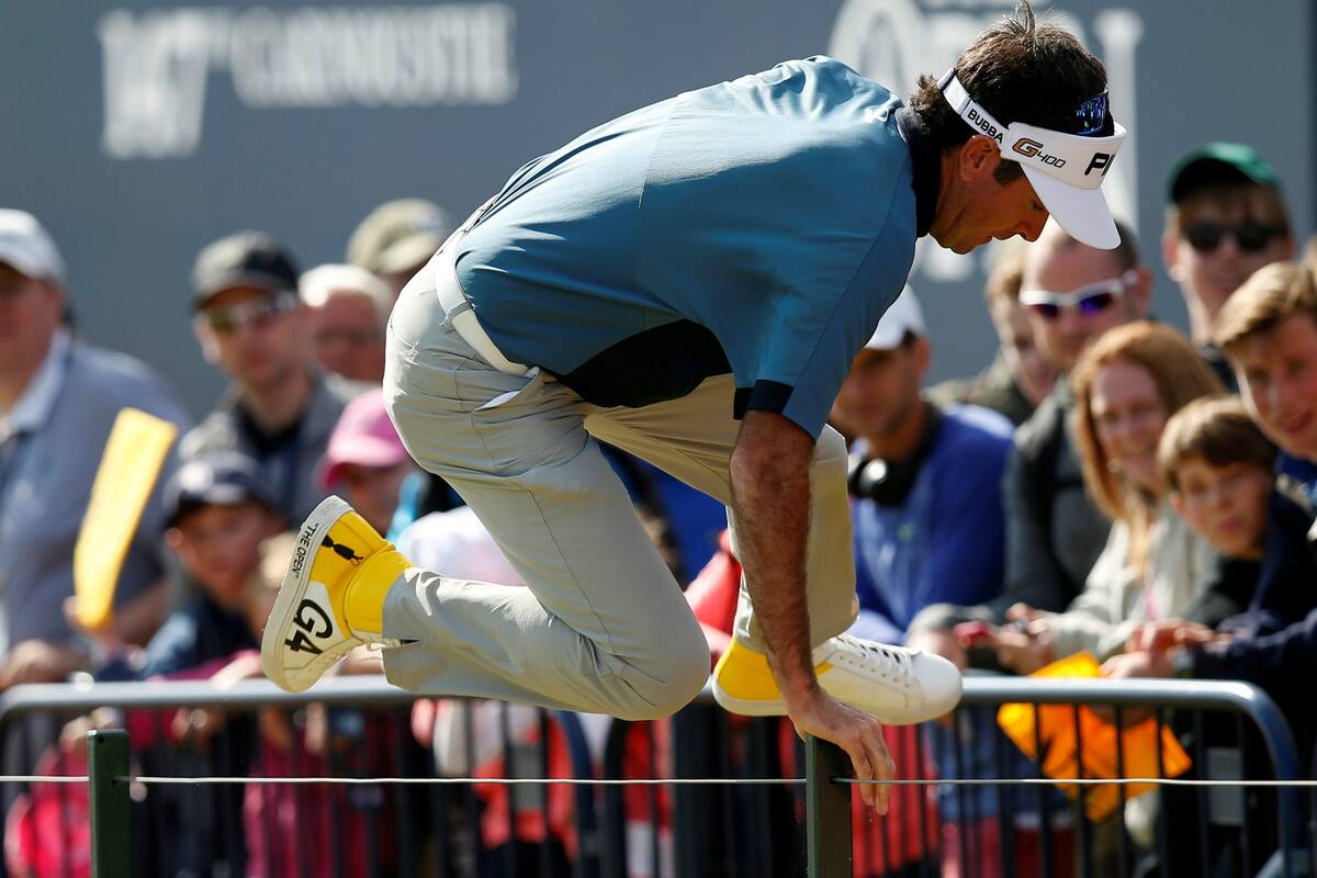 Bubba Watson y su modelo especial de zapatillas para el British Open