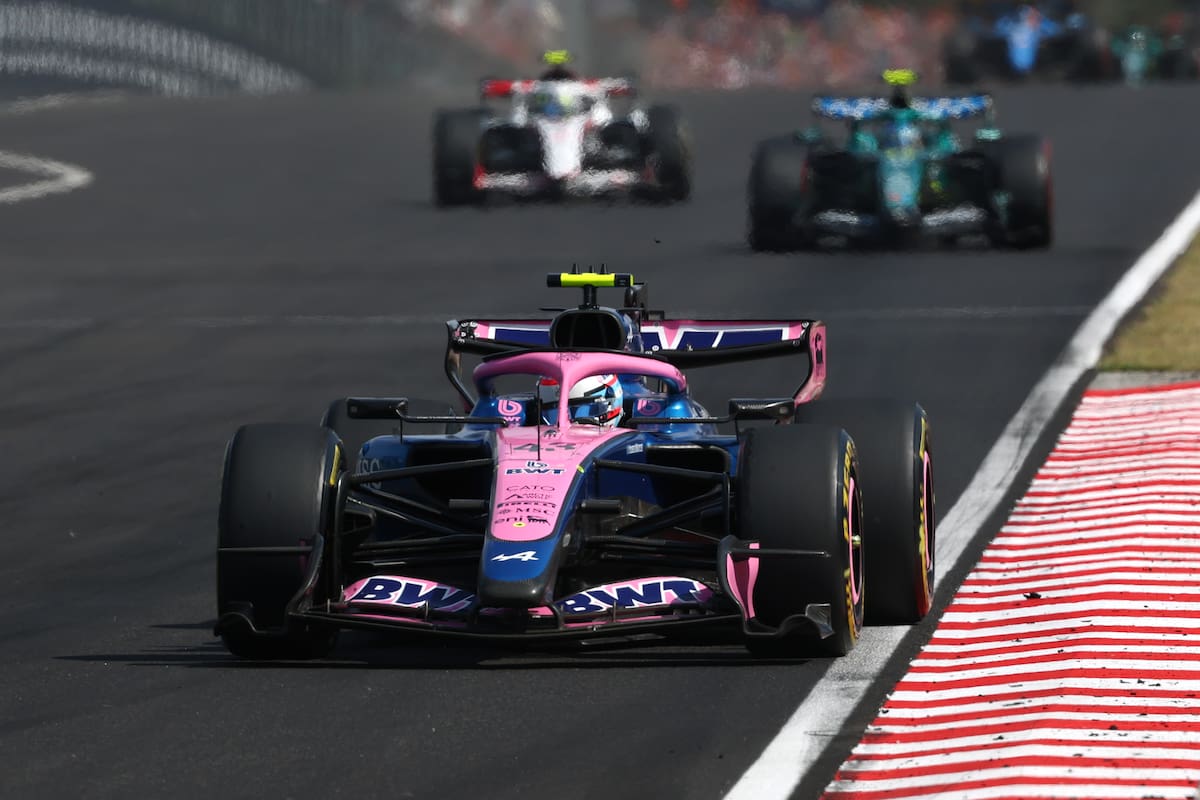 BUDAPEST, HUNGARY - JULY 26: Franco Colapinto of Argentina driving the (43) Alpine F1 A526 Mercedes on track during the F1 Grand Prix of Hungary at Hungaroring on July 26, 2026 in Budapest, Hungary. (Photo by Clive Rose/Getty Images)